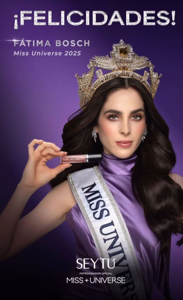 SEYTÚ celebra la coronación de Fátima Bosch como Miss Universe 2025